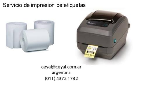 Servicio de impresion de etiquetas