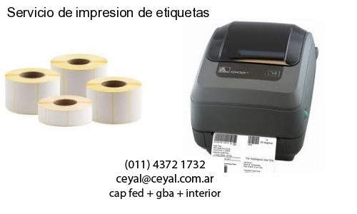 Servicio de impresion de etiquetas
