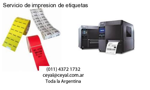 Servicio de impresion de etiquetas