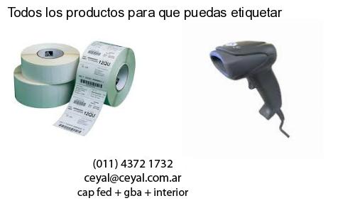 Todos los productos para que puedas etiquetar