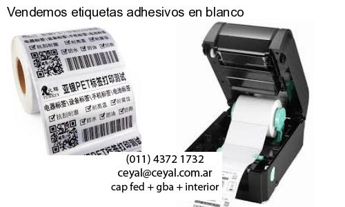 Vendemos etiquetas adhesivos en blanco