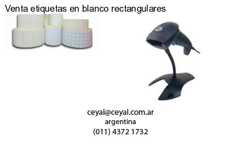 Venta etiquetas en blanco rectangulares