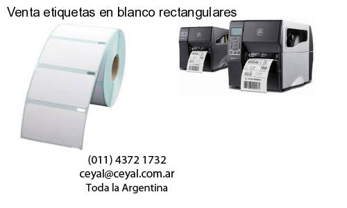 Venta etiquetas en blanco rectangulares