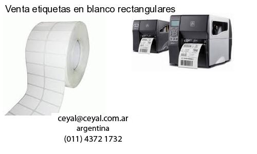 Venta etiquetas en blanco rectangulares