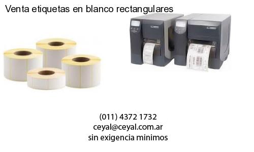 Venta etiquetas en blanco rectangulares