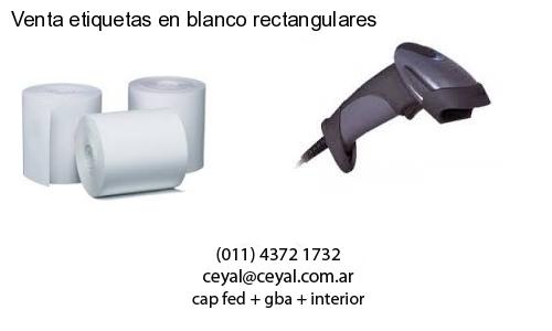Venta etiquetas en blanco rectangulares