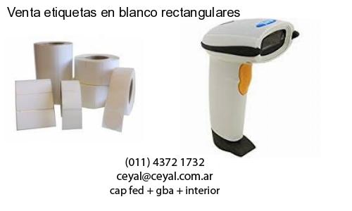 Venta etiquetas en blanco rectangulares