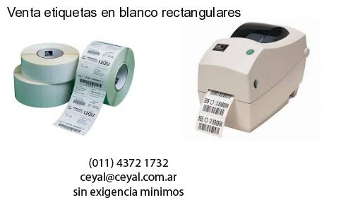 Venta etiquetas en blanco rectangulares