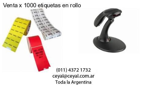 Venta x 1000 etiquetas en rollo