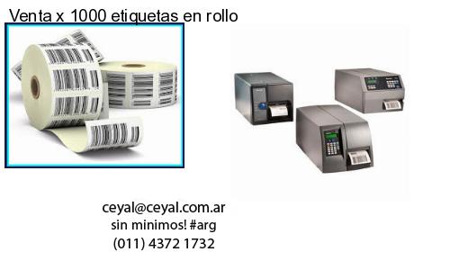 Venta x 1000 etiquetas en rollo