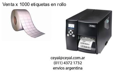 Venta x 1000 etiquetas en rollo