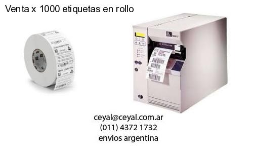 Venta x 1000 etiquetas en rollo