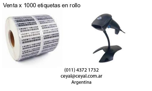 Venta x 1000 etiquetas en rollo