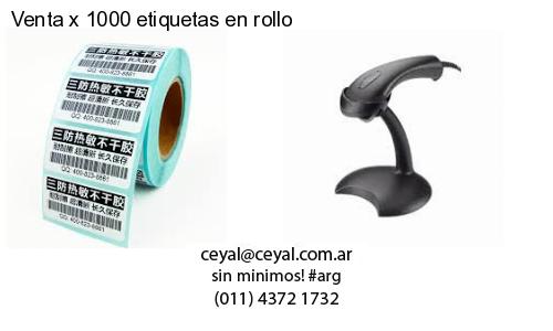 Venta x 1000 etiquetas en rollo