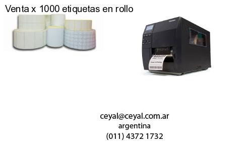 Venta x 1000 etiquetas en rollo