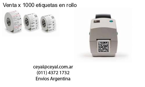 Venta x 1000 etiquetas en rollo