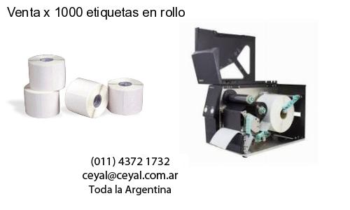 Venta x 1000 etiquetas en rollo
