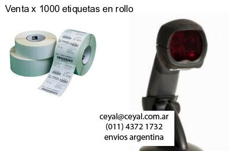 Venta x 1000 etiquetas en rollo
