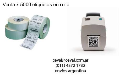 Venta x 5000 etiquetas en rollo