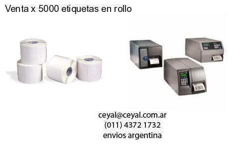 Venta x 5000 etiquetas en rollo