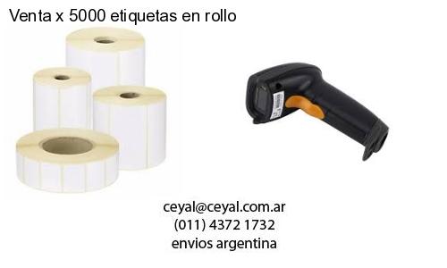 Venta x 5000 etiquetas en rollo