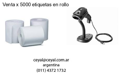 Venta x 5000 etiquetas en rollo