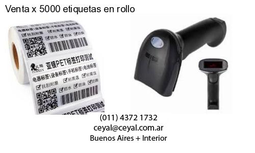 Venta x 5000 etiquetas en rollo