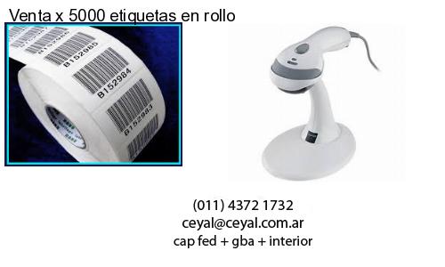 Venta x 5000 etiquetas en rollo