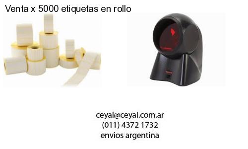 Venta x 5000 etiquetas en rollo