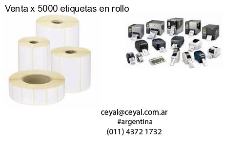 Venta x 5000 etiquetas en rollo