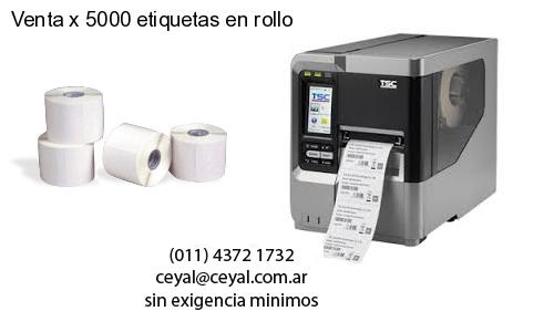Venta x 5000 etiquetas en rollo