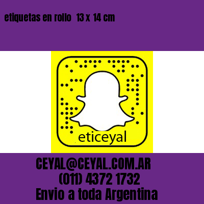 etiquetas en rollo  13 x 14 cm