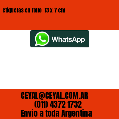 etiquetas en rollo  13 x 7 cm