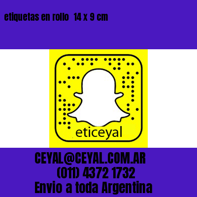 etiquetas en rollo  14 x 9 cm