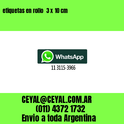 etiquetas en rollo  3 x 10 cm