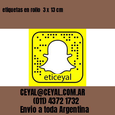 etiquetas en rollo  3 x 13 cm
