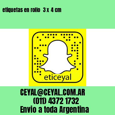 etiquetas en rollo  3 x 4 cm