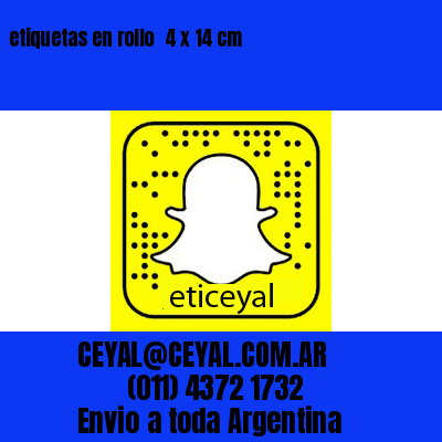 etiquetas en rollo  4 x 14 cm