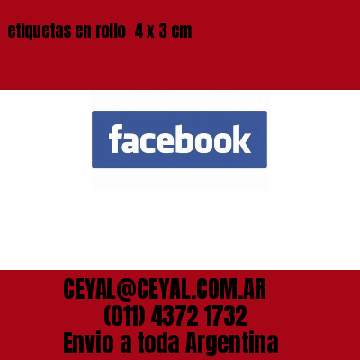 etiquetas en rollo  4 x 3 cm