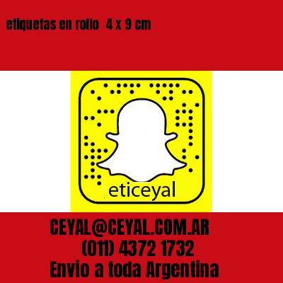 etiquetas en rollo  4 x 9 cm