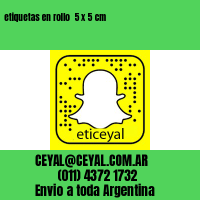 etiquetas en rollo  5 x 5 cm