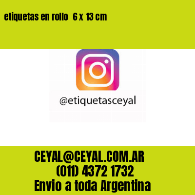 etiquetas en rollo  6 x 13 cm