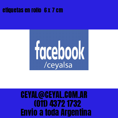 etiquetas en rollo  6 x 7 cm