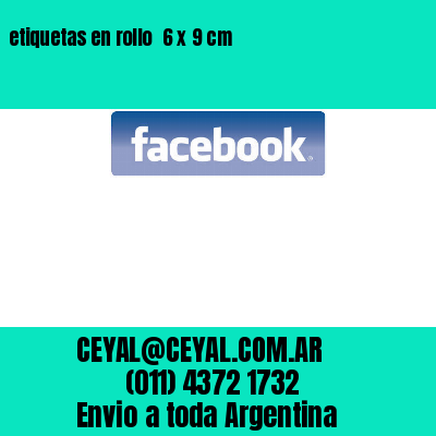 etiquetas en rollo  6 x 9 cm