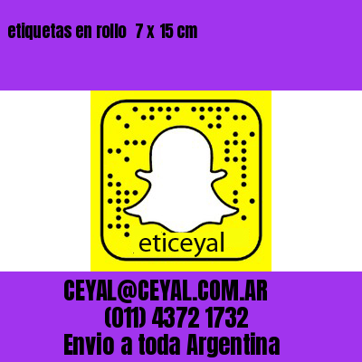 etiquetas en rollo  7 x 15 cm