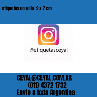 etiquetas en rollo  9 x 7 cm