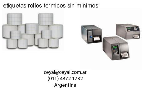 etiquetas rollos termicos sin minimos