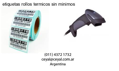 etiquetas rollos termicos sin minimos