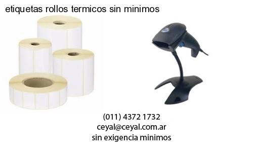 etiquetas rollos termicos sin minimos