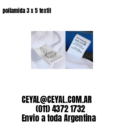 poliamida 3 x 5 textil